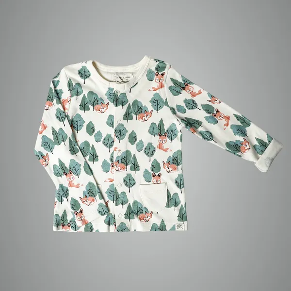 Multicolor_Organic_Cotton_Button_Down_Tshirt_Crafty_Fox