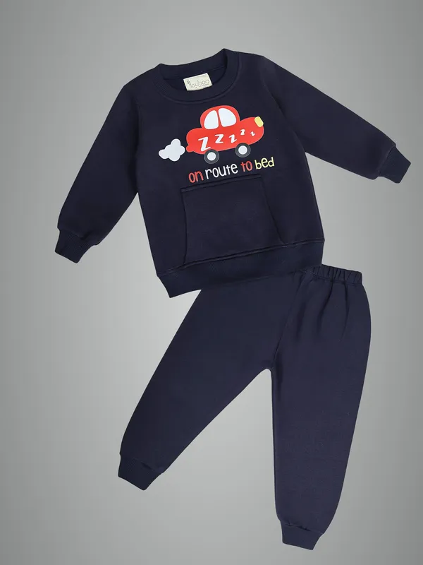 Blue_Cotton_Silk_Boys’_Winter_Sweatshirt_&_Bottom_Set_–_On_Route_To_Bed’_Car_Print