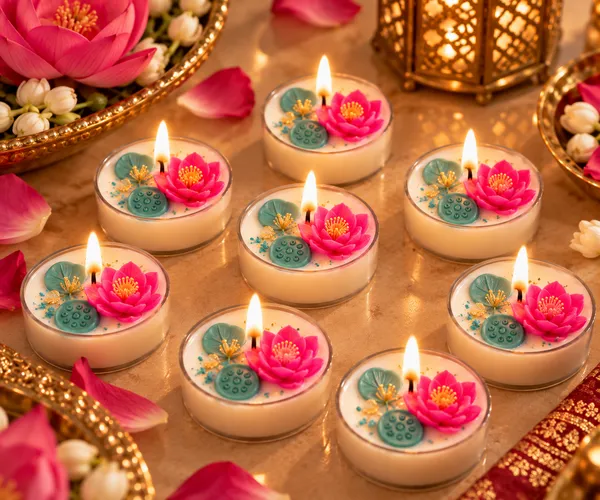 Wax_Lotus_Floral_Decorative_Tealight_Candles_Set_of_9