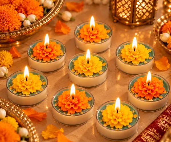 Festive_Floral_Tealight_Candles_Set_Of_9_