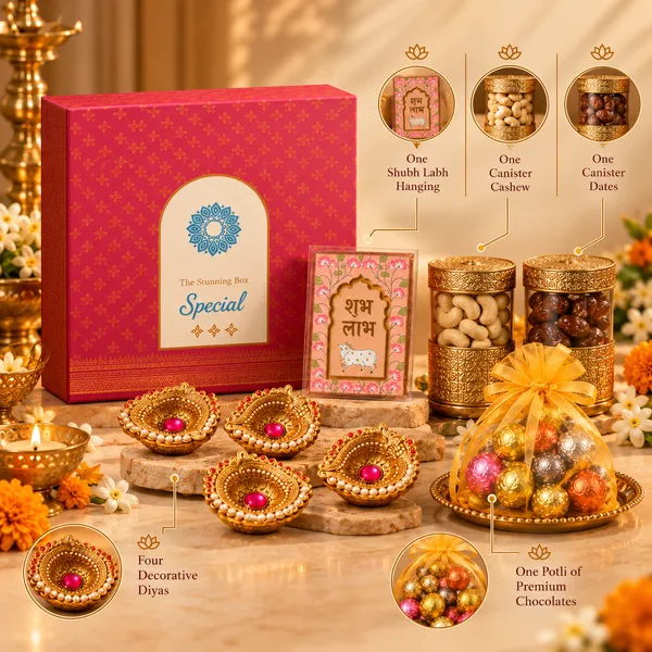 Festive_Gift_Hamper_With_Diyas,_Dry_Fruits_,_Shubh_Labh_And_Chocolates