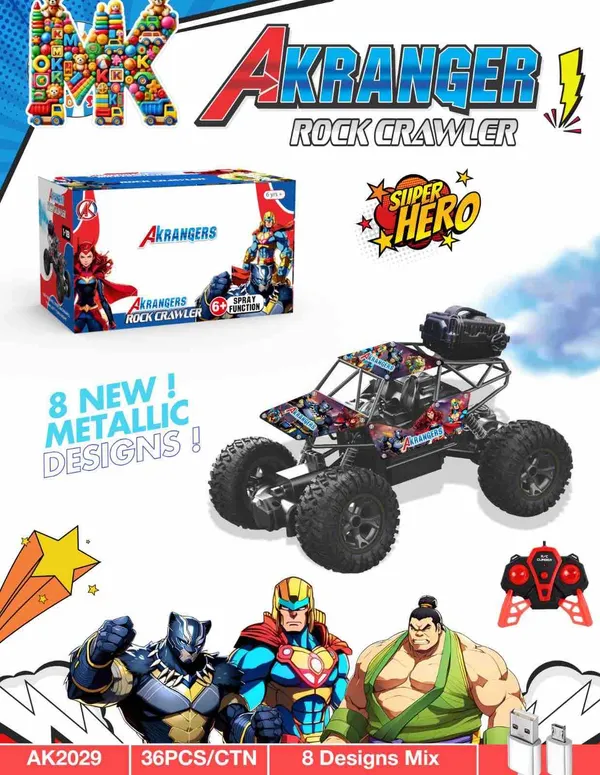 Remote_Control_Rock_Crawler_Car_Ak_Rangers_Off-Road_RC_Truck_With_Spray_Function_And_Superhero_Design