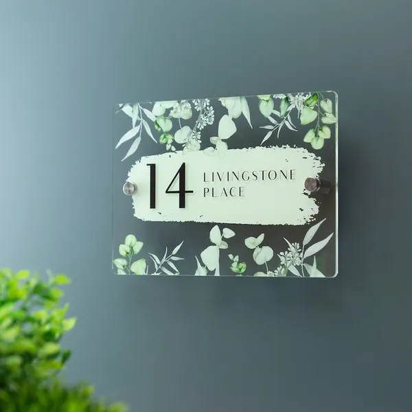 Multicolor_Metal_House_Number_Sign_Printed_Address_Signage_With_Eucalyptus_Modern_Vintage_Floral_Plaque_For_Gifting