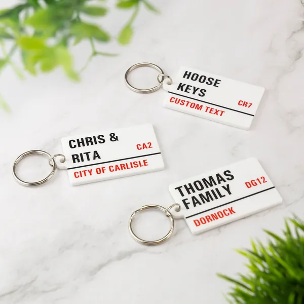 Multicolor_Metal_London_Street_Sign_Keyring_Custom_Keychain_For_Gifting