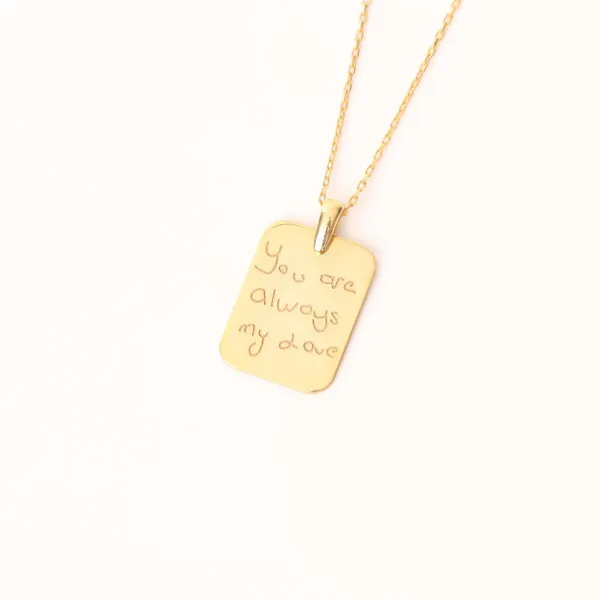 Multicolor_Metal_Custom_Handwriting_Necklace_For_Women