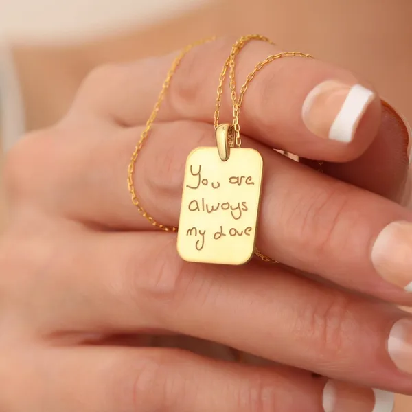 Multicolor_Metal_Custom_Handwriting_Necklace_For_Women