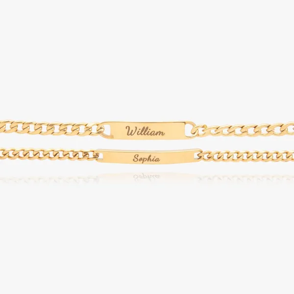Multicolor_Metal_Custom_Engraved_Couples_His_And_Her_Matching_Bracelet_Sets