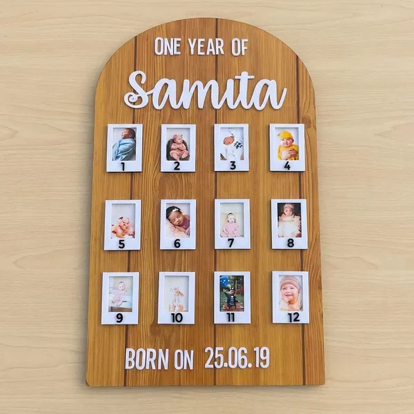Multicolor_Metal_12_Month_Baby_Birthday_Photo_Frame_Gift