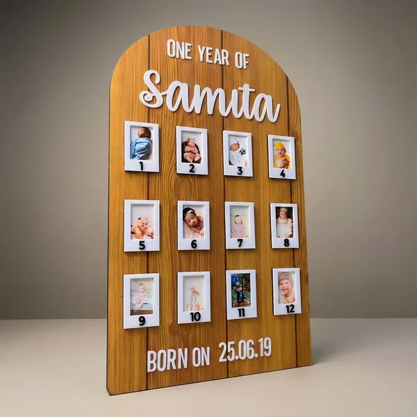 Multicolor_Metal_12_Month_Baby_Birthday_Photo_Frame_Gift