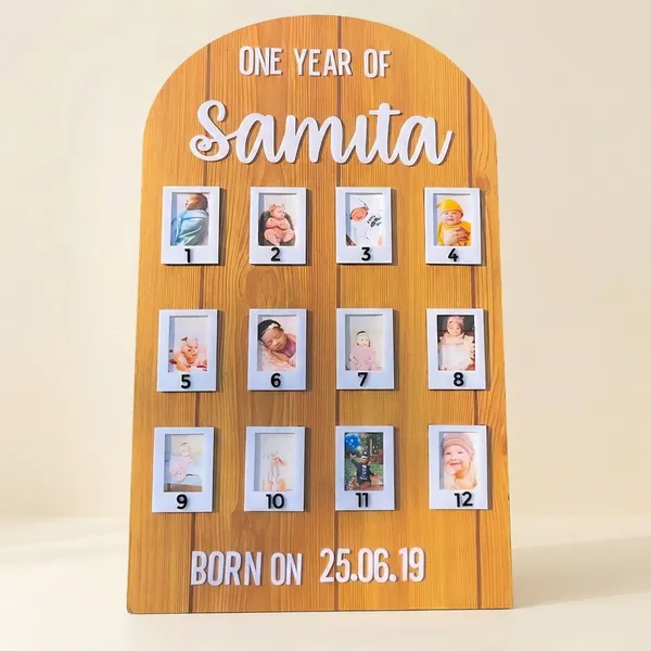Multicolor_Metal_12_Month_Baby_Birthday_Photo_Frame_Gift
