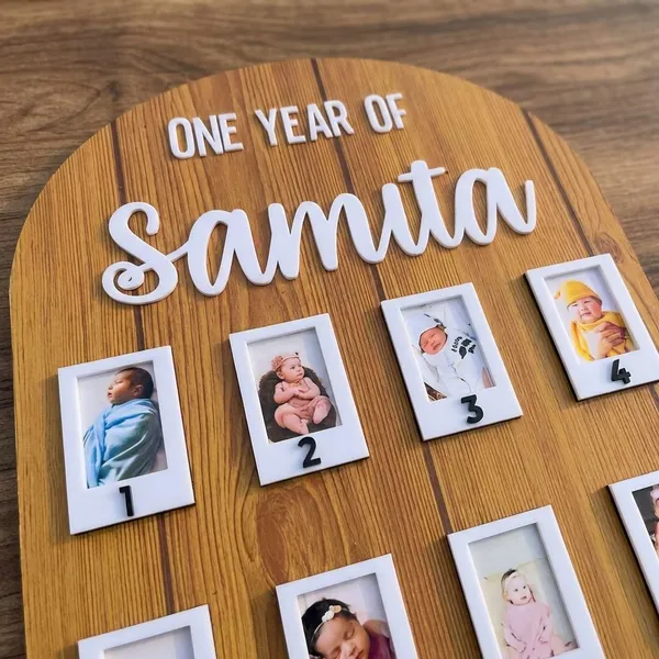 Multicolor_Metal_12_Month_Baby_Birthday_Photo_Frame_Gift