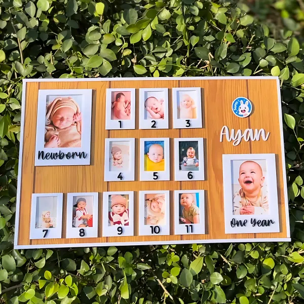 Multicolor_Metal_1St_Year_Baby_Photo_Frame_Board_For_Gifting