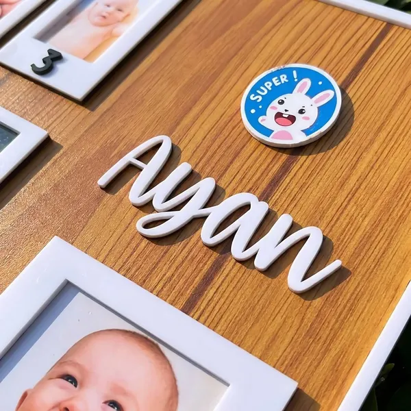 Multicolor_Metal_1St_Year_Baby_Photo_Frame_Board_For_Gifting