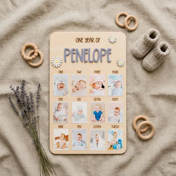 Multicolor_Metal_Baby_Monthly_Photo_Board_For_Gifting