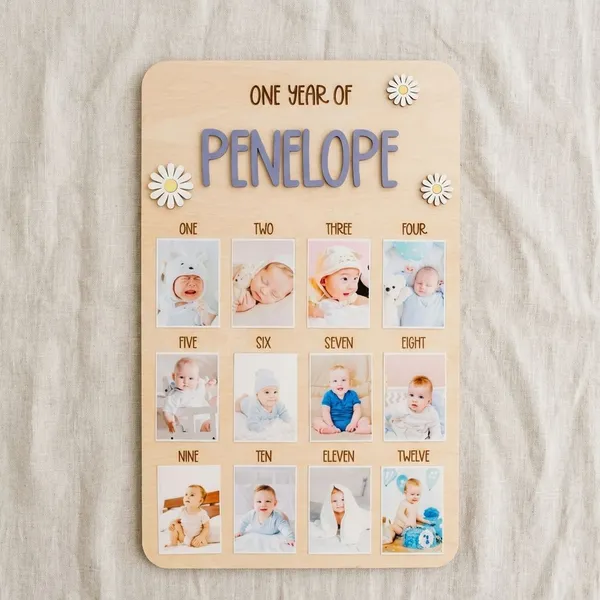Multicolor_Metal_Baby_Monthly_Photo_Board_For_Gifting