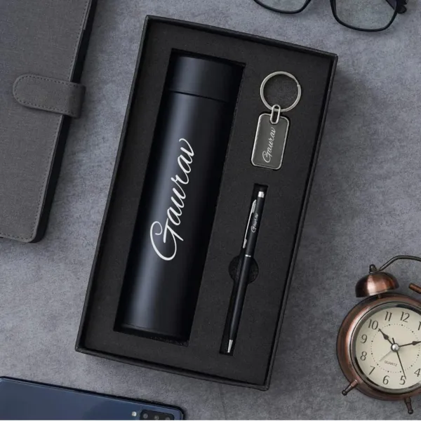 Multicolor_Personalized_3_In_1_Stainless_Steel_Water_Bottle,_Metal_Key_Chain_&_Led_Pen_Gift_Set