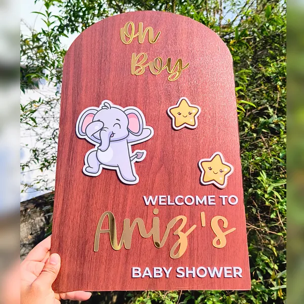 Multicolor_Metal_Baby_Shower_Welcome_Sign_For_Gifting