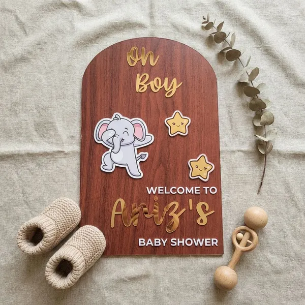 Multicolor_Metal_Baby_Shower_Welcome_Sign_For_Gifting