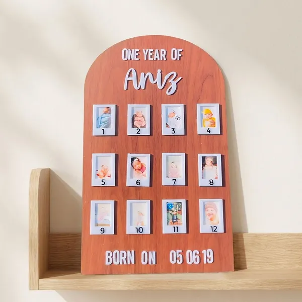 Multicolor_Wood_12_Month_Baby_Birthday_Photo_Frame_For_Gifting