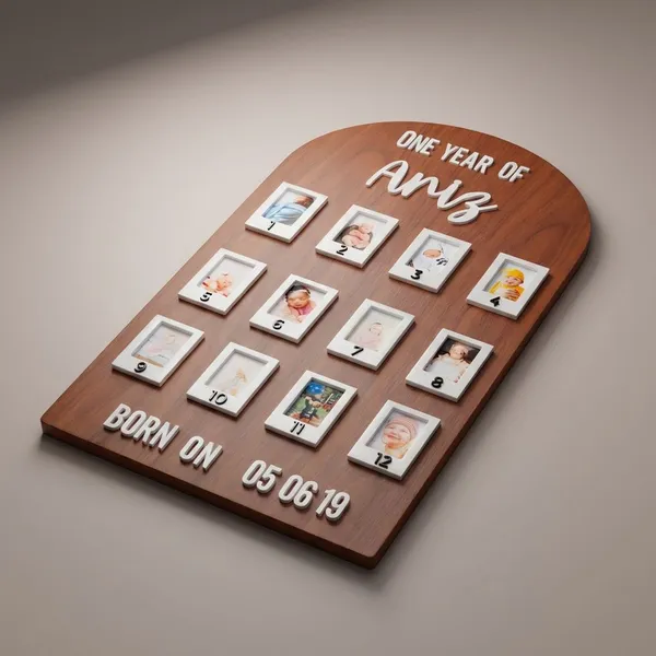 Multicolor_Wood_12_Month_Baby_Birthday_Photo_Frame_For_Gifting