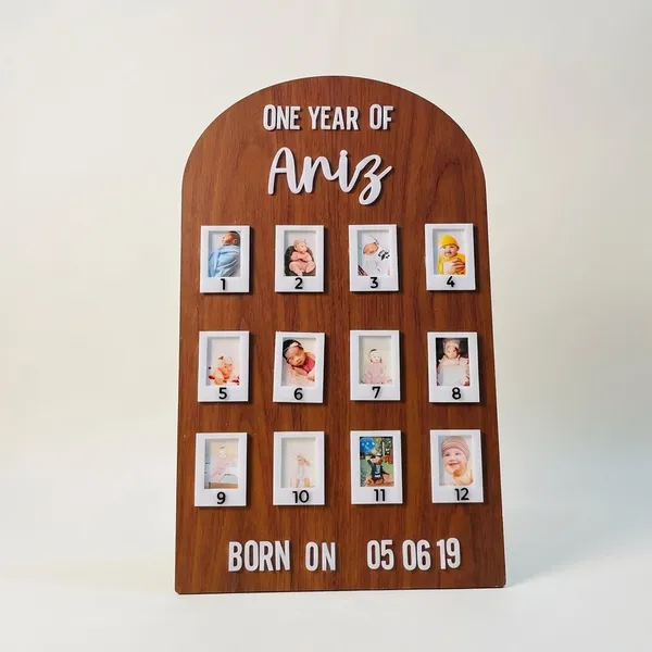 Multicolor_Wood_12_Month_Baby_Birthday_Photo_Frame_For_Gifting