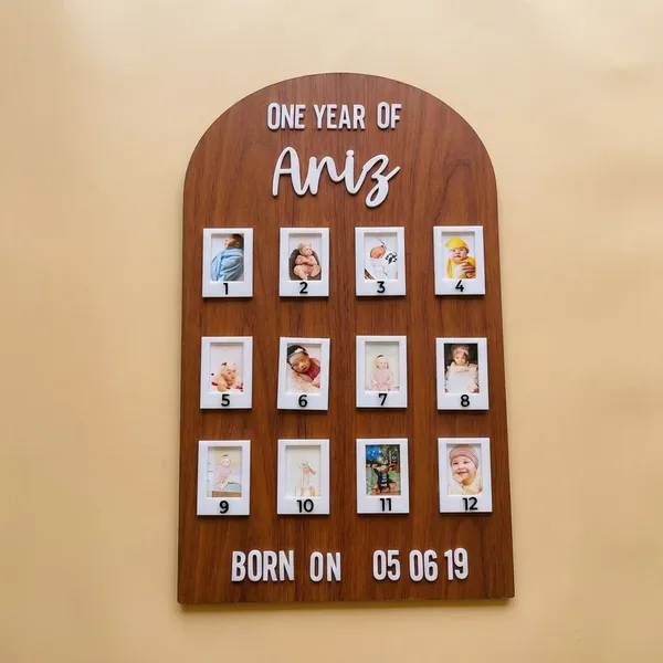 Multicolor_Wood_12_Month_Baby_Birthday_Photo_Frame_For_Gifting