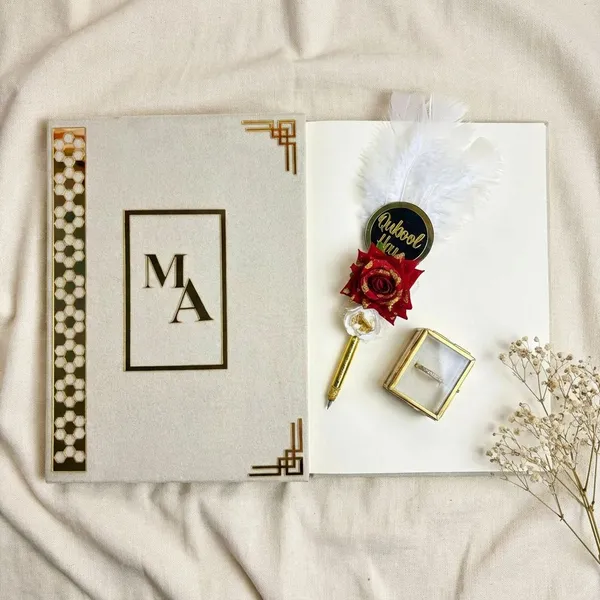 Multicolor_Metal_Customised_Nikah_Nama_With_Qubool_Hai_Pen_For_Gifting