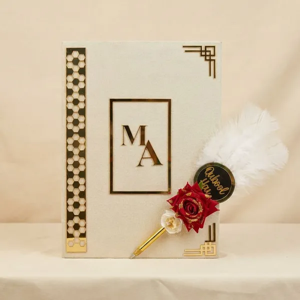 Multicolor_Metal_Customised_Nikah_Nama_With_Qubool_Hai_Pen_For_Gifting