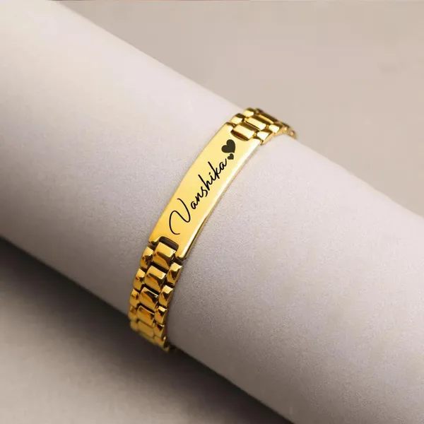 Multicolor_Metal_Personalized_Chain_Custom_Name_Bracelet_For_Gifting