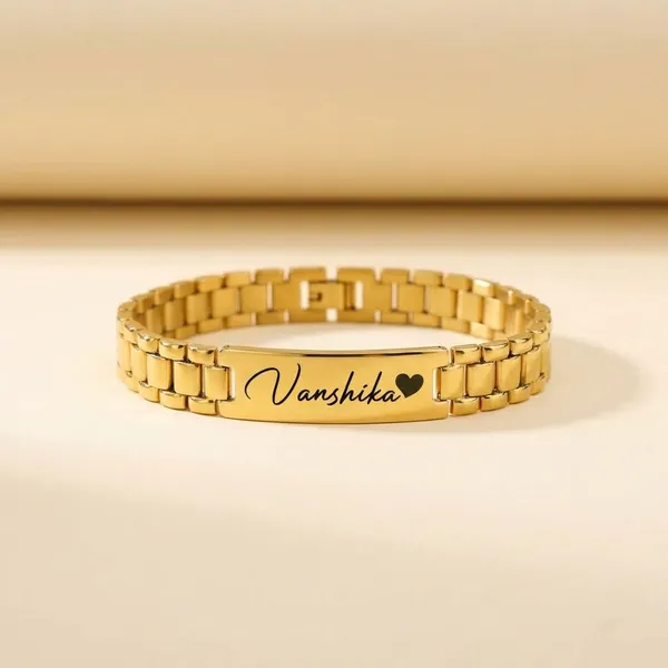 Multicolor_Metal_Personalized_Chain_Custom_Name_Bracelet_For_Gifting