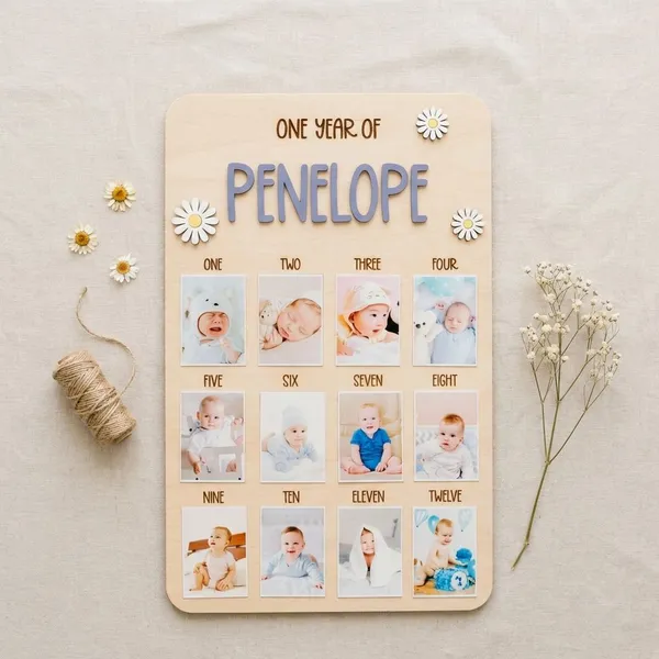 Multicolor_Metal_Baby_Monthly_Photo_Board_For_Gifting