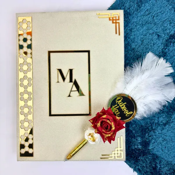 Multicolor_Metal_Customised_Nikah_Nama_With_Qubool_Hai_Pen_For_Gifting