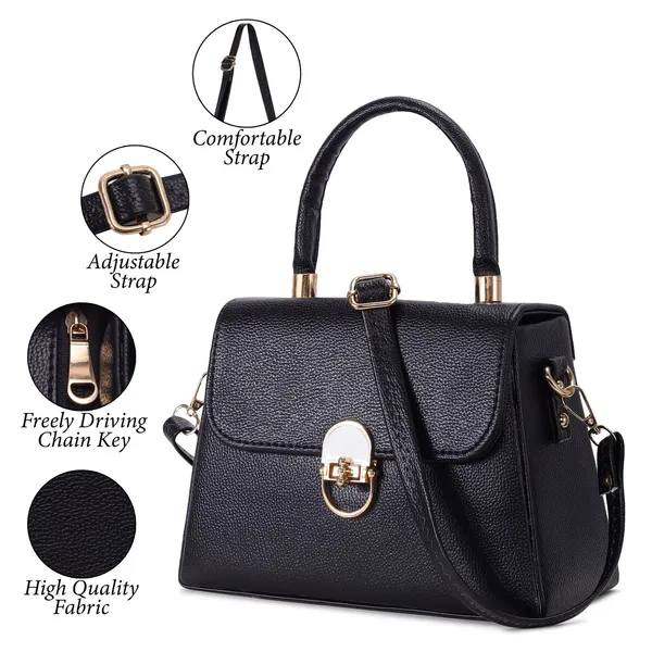 Black_Daring_Lock_Handbag_For_Women__|_Premium_Handbag_With_Durable_Straps