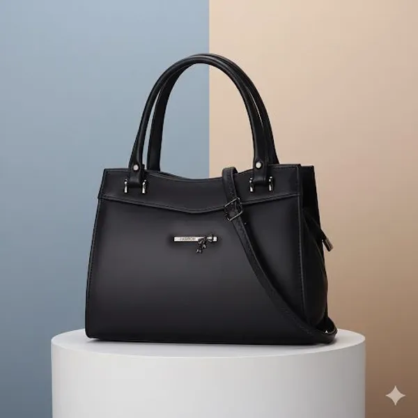 Black_Big_Pasting_Handbag_For_Women_|_Premium_Handbag_With_Durable_Straps
