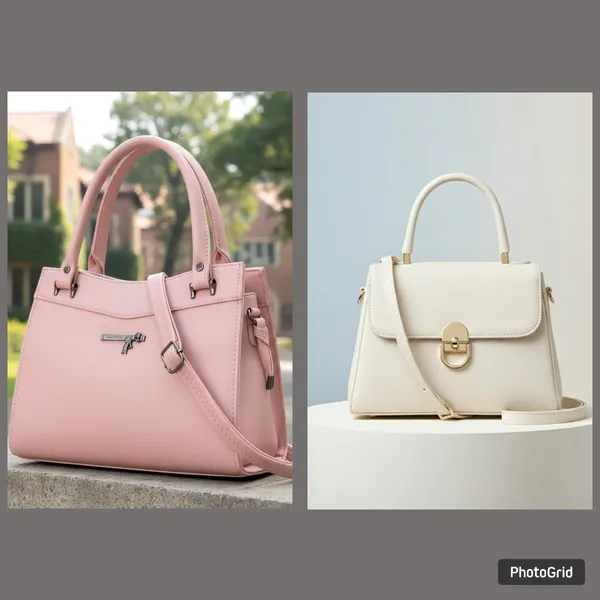 Pink_&_Off_White_Big_Pasting_Handbag_For_Women_|_Pack_Of_2_Handbag_With_Durable_Straps