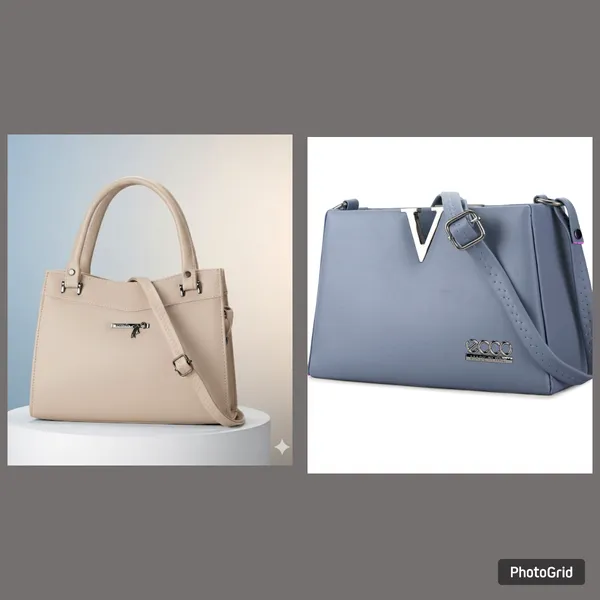 Cream_&_Blue__Big_Pasting_Handbag_For_Women_|_Pack_Of_2_Handbag_With_Durable_Straps