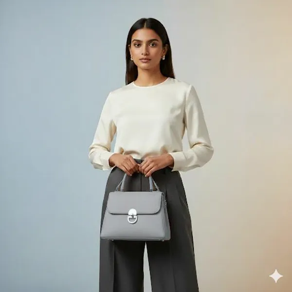 Grey_Daring_Lock_Handbag_For_Women_|_Premium_Handbag_With_Durable_Straps
