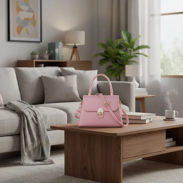 Pink_Daring_Lock_Handbag_For_Women_|_Premium_Handbag_With_Durable_Straps