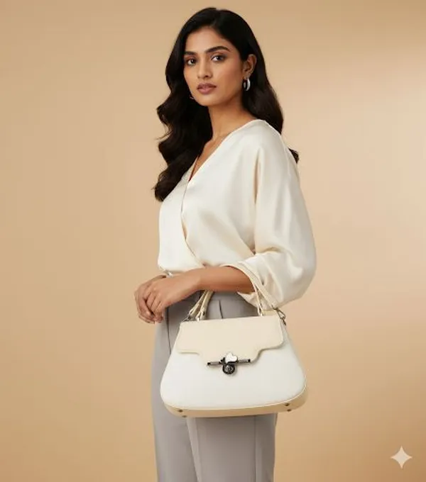 Cream_Heart_Lock_Hanbag_For_Women_|_Premium_Handbag_With_Durable_Straps