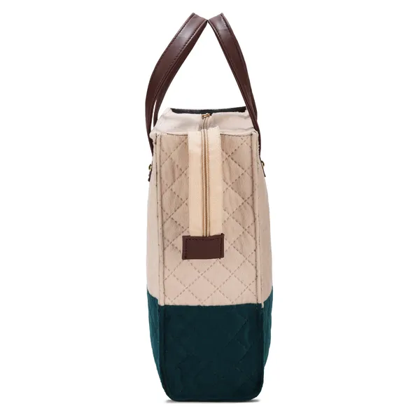 Ivory_&_Teal_Quilted_Office_Lunch_Bag