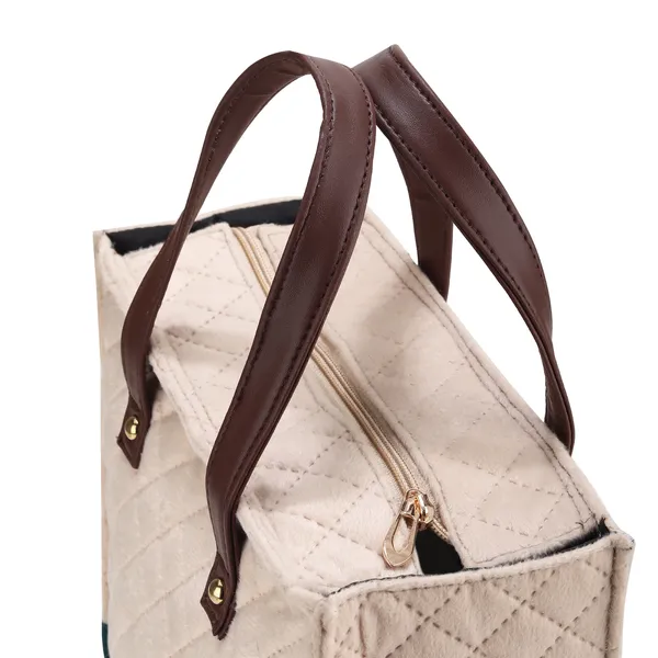 Ivory_&_Teal_Quilted_Office_Lunch_Bag