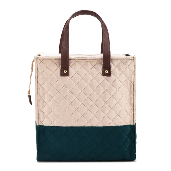 Ivory_&_Teal_Quilted_Office_Lunch_Bag