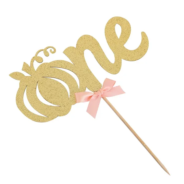 Gold_Pumpkin_One_Cake_Topper_For_Baby_Girls_-_Gold_Glitter_Cake_Topper_With_Rose_Pink_Bow_For_1St_Birthday,_Pumpkin_Birthday_Party_Decorations,_Glitter_Cake_Decorating_Supplies,_First_Birthday_Cake_Topper,_Cake_Smash_Decorations