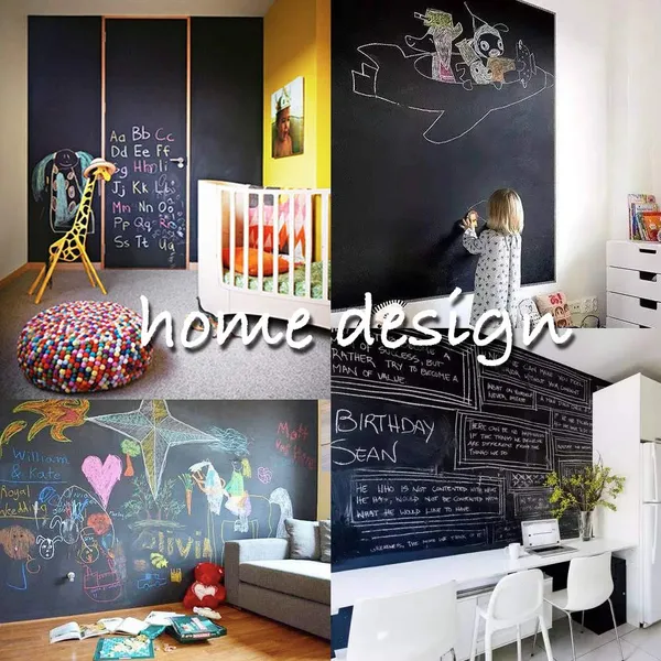 Multicollor_Junmu_Chalkboard_Self_Adhesive_Contact_Paper-Removable_Chalk_Wall_Vinyl_Sticker_17.7"_X_78.7"_Blackboard_Roll_Wallpaper_Decals_Diy&Craft_Wallpaper_School,Office,Home,Kid,Art,Decoration