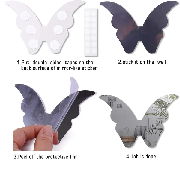 Gold_21_Pieces_3D_Butterfly_Acrylic_Mirror_Sticker_|_Butterfly_Wall_Decals_|_For_Decoration/Diy_Projects/Party_Supplies_|_Silver