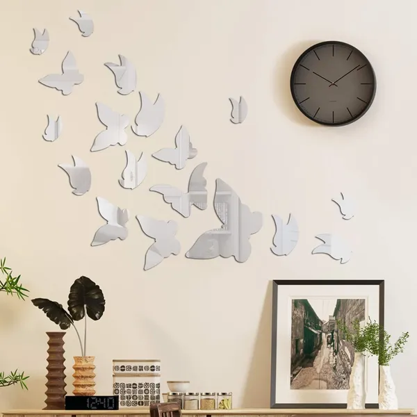 Gold_21_Pieces_3D_Butterfly_Acrylic_Mirror_Sticker_|_Butterfly_Wall_Decals_|_For_Decoration/Diy_Projects/Party_Supplies_|_Silver
