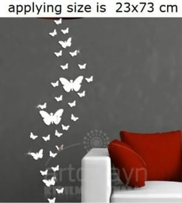 Gold_30_Pieces_3D_Butterfly_Acrylic_Mirror_Sticker_|_Butterfly_Wall_Decals_|_For_Decoration/Diy_Projects/Party_Supplies_|_Silver
