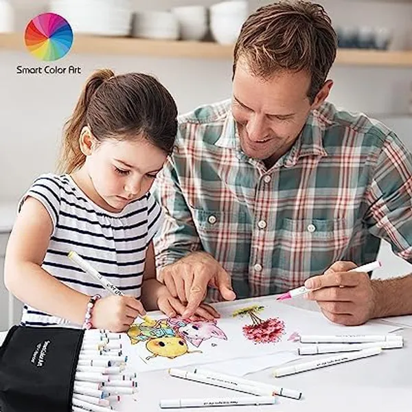 Multicollor_36_Pieces_Double_Brush_Tipped_Student_Markers_|_Dual_Head_Permanent_Art_Set_For_Sketching_And_Drawing_|_Dry_Smudge_Proof_For_Kids_&_Adults