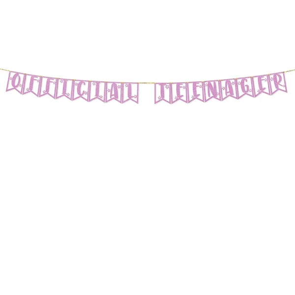 Pink_13Th_Birthday_Decorations_-_Official_Teenager_Glitter_Banner_|_Rose_Pink_Glitter_Bunting_For_Girls_&_Boys_|_13Th_Birthday_Party_Supplies_|_Pre-Assembled_|_No_Diy_Required