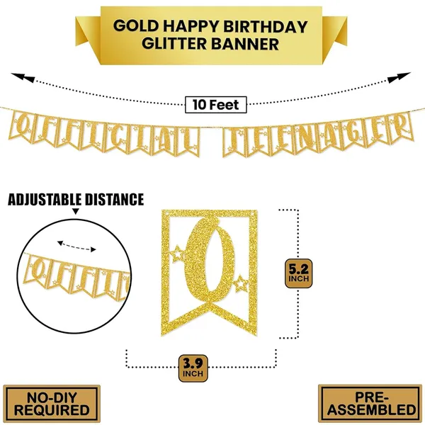 Gold_13Th_Birthday_Decorations_-_Official_Teenager_Glitter_Banner_|_Gold_Glitter_Bunting_For_Girls_&_Boys_|_13Th_Birthday_Party_Supplies_|_Pre-Assembled_|_No_Diy_Required